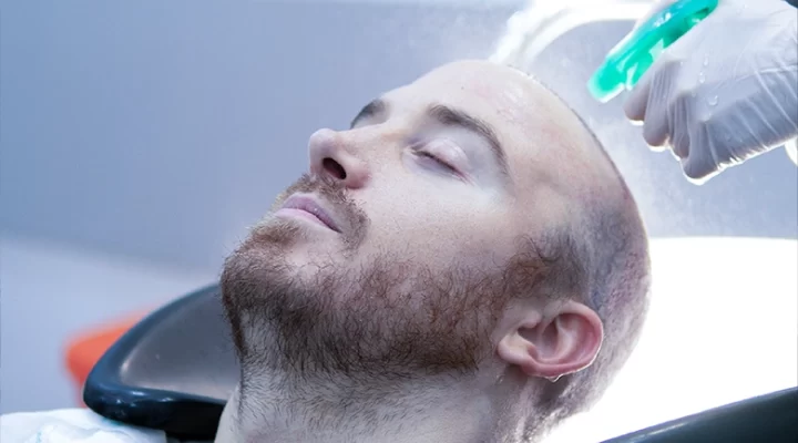 غسل الشعر بعد زراعة الشعر