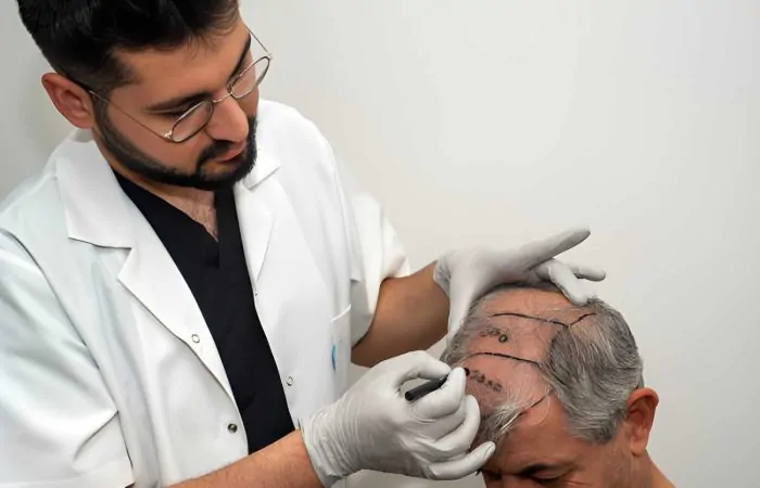 لون الشعر الأبيض بعد الزراعة